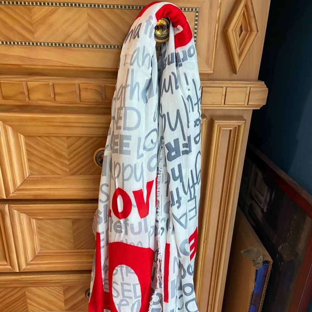 Peace Love World scarf 100%viscose